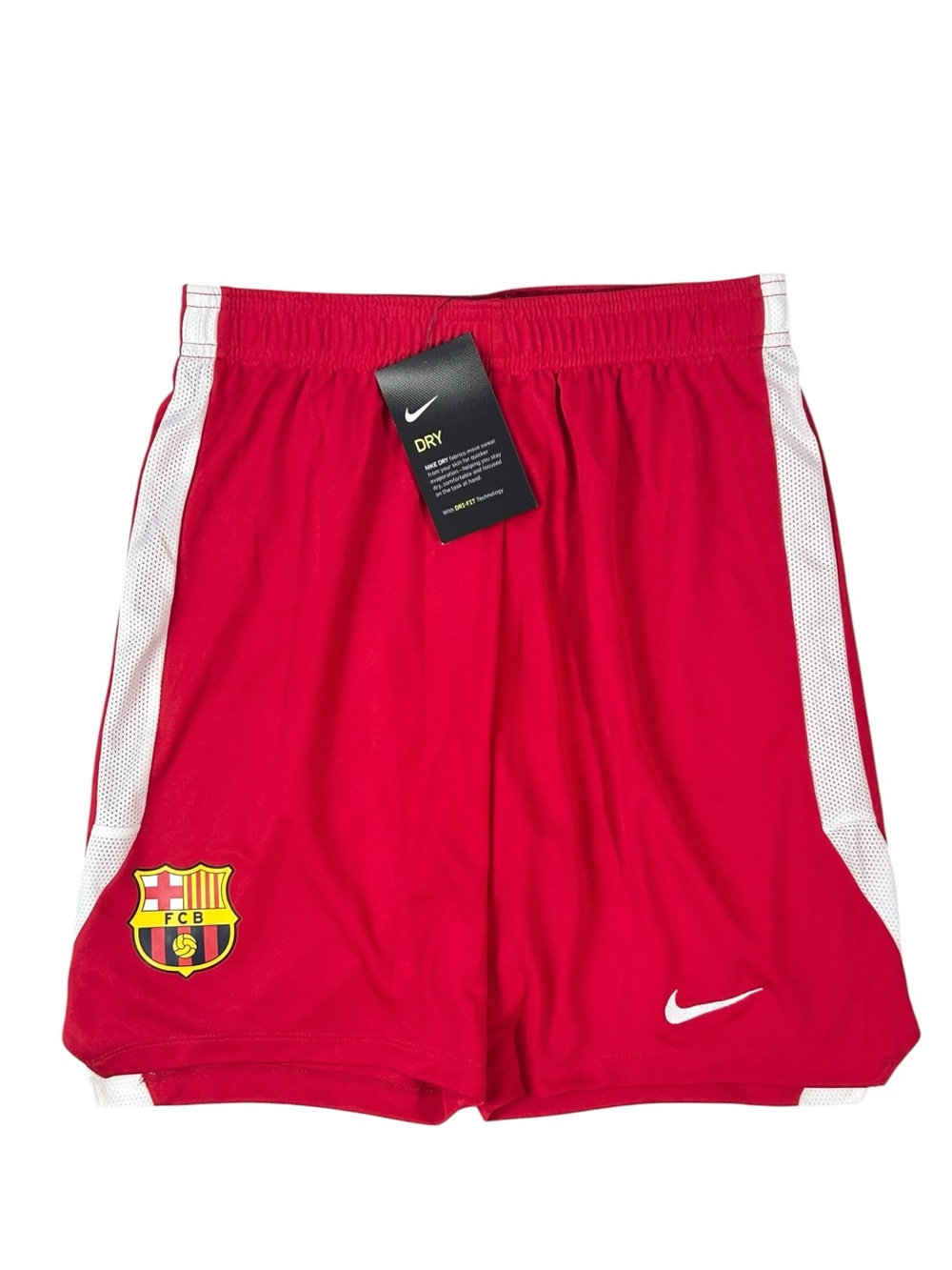 Nike Futbol Club Barcelona Home Soccer Shorts Red White size Small